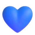 blue heart on platform Microsoft Teams