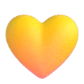 yellow heart on platform Microsoft Teams