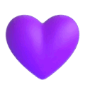 purple heart on platform Microsoft Teams