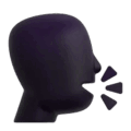 speaking head in silhouette on platform Microsoft Teams