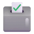 ballot box with ballot on platform Microsoft Teams