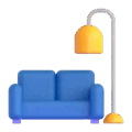 couch and lamp on platform Microsoft Teams