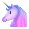 unicorn face on platform Microsoft Teams