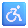wheelchair symbol on platform Microsoft Teams
