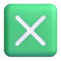 cross mark button on platform Microsoft Teams