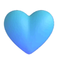 light blue heart on platform Microsoft Teams