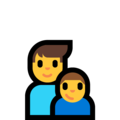 family: man, boy on platform Microsoft