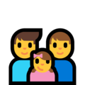 family: man, man, girl on platform Microsoft