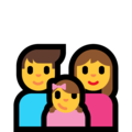 family: man, woman, girl on platform Microsoft