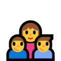 family: woman, boy, boy on platform Microsoft