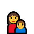 family: woman, boy on platform Microsoft