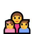 family: woman, girl, boy on platform Microsoft