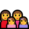family: woman, woman, girl, girl on platform Microsoft
