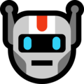 robot face on platform Microsoft