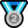 second place medal on platform Microsoft