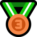 third place medal on platform Microsoft