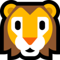 lion face on platform Microsoft