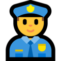man police officer on platform Microsoft
