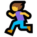 woman running on platform Microsoft