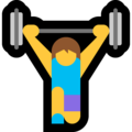 woman lifting weights on platform Microsoft