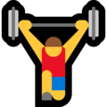 man lifting weights on platform Microsoft
