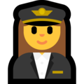 woman pilot on platform Microsoft