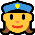 woman police officer on platform Microsoft
