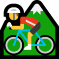 man mountain biking on platform Microsoft