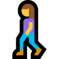 woman walking on platform Microsoft