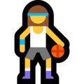 woman bouncing ball on platform Microsoft