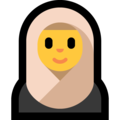woman with headscarf on platform Microsoft