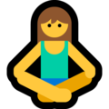 person in lotus position on platform Microsoft
