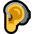 ear with hearing aid on platform Microsoft
