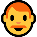 man: red hair on platform Microsoft