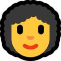 woman: curly hair on platform Microsoft