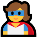 woman superhero on platform Microsoft