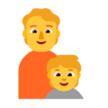 family: adult, child on platform Microsoft