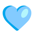 light blue heart on platform Microsoft
