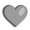 grey heart on platform Microsoft