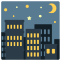 night with stars on platform Mozilla