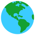 globe showing Americas on platform Mozilla