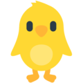 front-facing baby chick on platform Mozilla