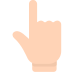 backhand index pointing up on platform Mozilla