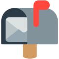 open mailbox with raised flag on platform Mozilla