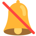 bell with slash on platform Mozilla
