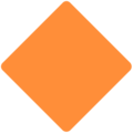 large orange diamond on platform Mozilla