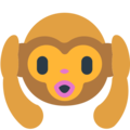 hear-no-evil monkey on platform Mozilla