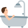 person taking bath on platform Mozilla