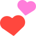 two hearts on platform Mozilla