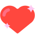 sparkling heart on platform Mozilla